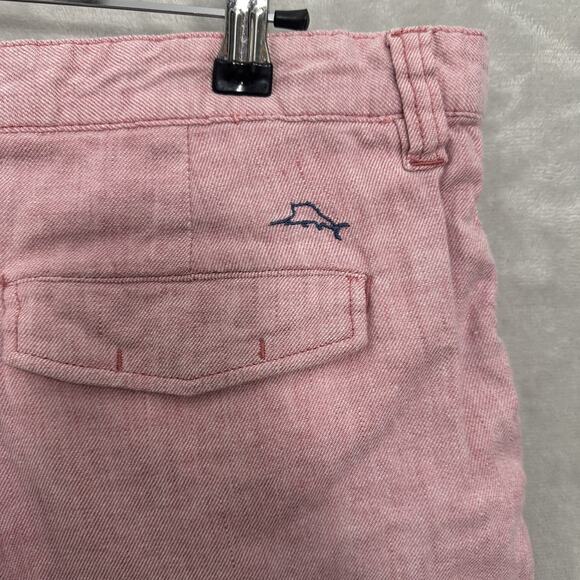 Tommy Bahama Shorts Mens 38 Pink Linen Blend Chino Resort Beach Golf Casual - Picture 4 of 10